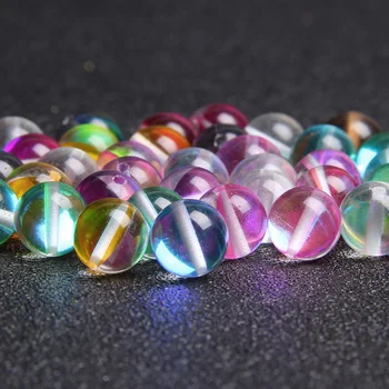 

Multicolor Smooth Polished Austrian Crystal Moonstone Beads 6mm 8mm 10mm Round Moonstone Loose Beads for DIY Jewelry Making