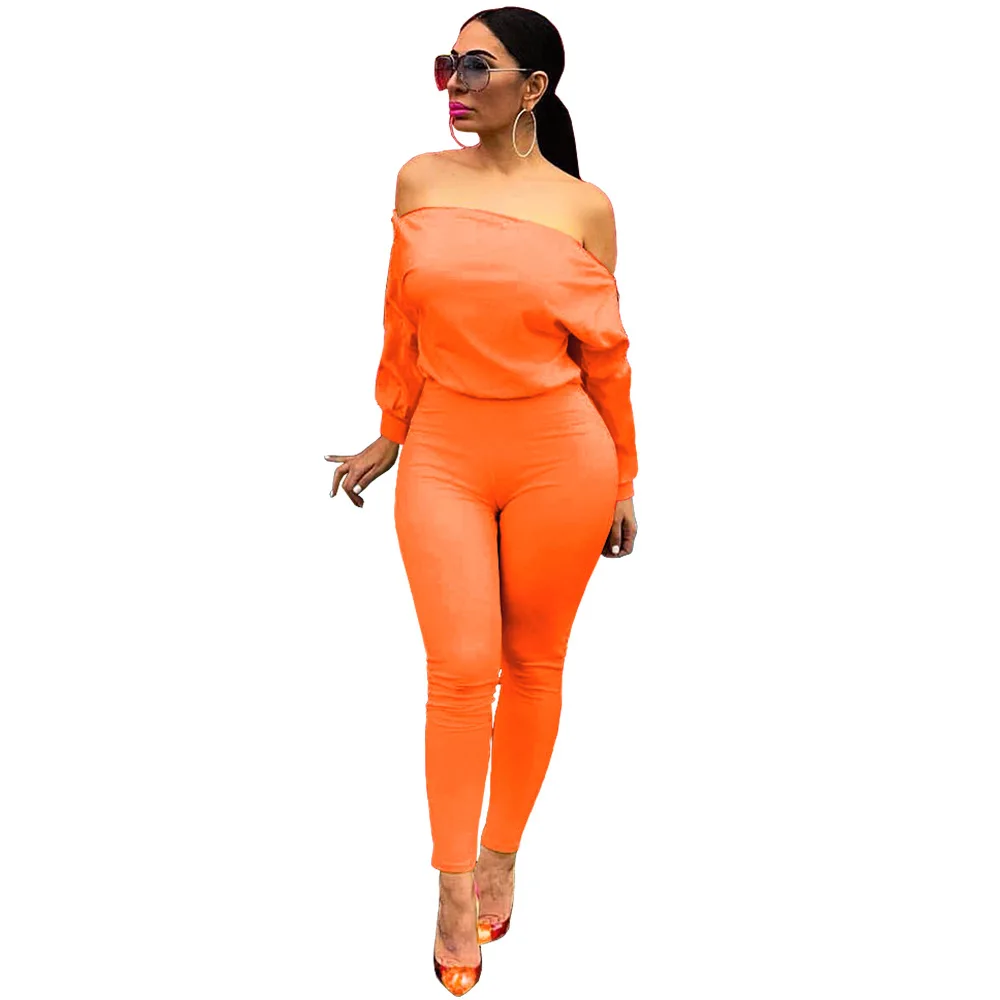 Лето комбинезон, большой размер женские костюмы, женские Комбинезоны Боди Женщины Jumpsuit Облегающий комбинезон сексуальный Macacao Feminino GL6193 - Цвет: orange