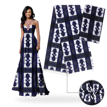 

Imitated silk fabric African print fabric 4+2 yard African fabric Nigerian Ankara fabrics 2019 Africain tissu wax S191008