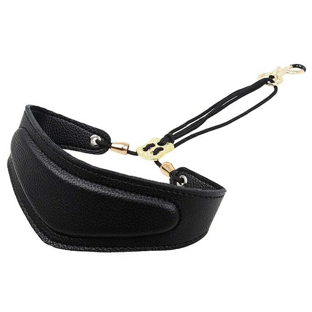 New Professional Saxophone Strap Neck Strap Adjustable Leather With Snap Hook Clasp Saxophone Accessories