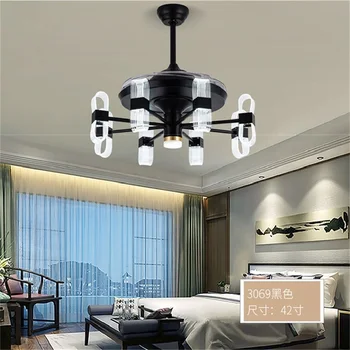 BROTHER New Ceiling Fan Light Invisible Lamp With Remote Control Modern LED For Home Living Room 110V 220V 2