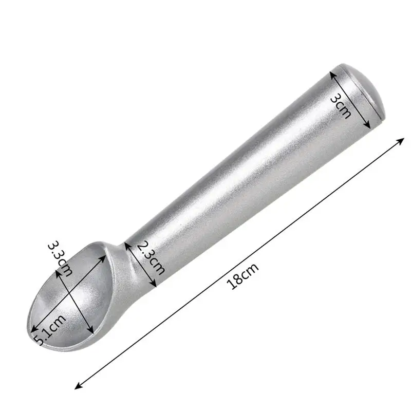 Kapmore 1pc Creative Ice Cream Spoon Non-Stick Anti-Freeze Stainless Steel Spoon Fruit Ice Cream Ball Making Tools