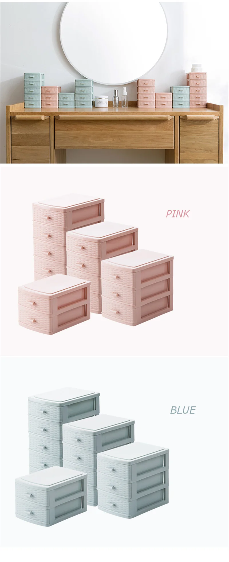 Органайзер, пластиковый косметический контейнер для макияжа, органайзер, коробка, многофункциональная мини-Настольная коробка для хранения для дома и офиса