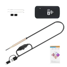 WiFi ушной эндоскоп 3,9 мм беспроводной цифровой ушной отоскоп Инспекционная камера с 6 светодиодный бороскоп для iPhone Android IPad PC