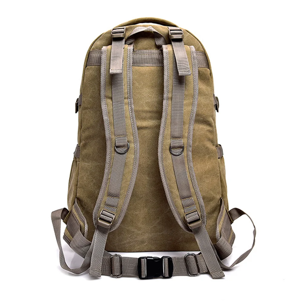 Storage Casual Travel Large Capacity Mountaineering Outdoor Camping Hiking Zipper Cycling Canvas Backpack Sports Climbing