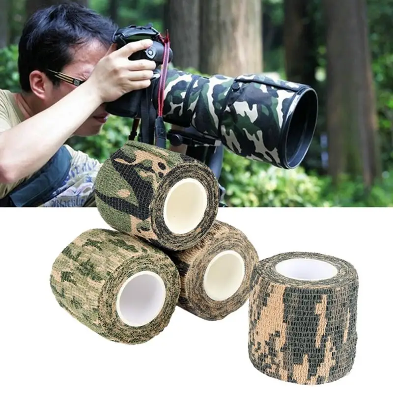 

5CM*4.5M Army Camo Outdoor Hunting Tool Shooting Blind Wrap Non-Woven Camouflage Duct Stealth Tape Waterproof Wrap Stickers