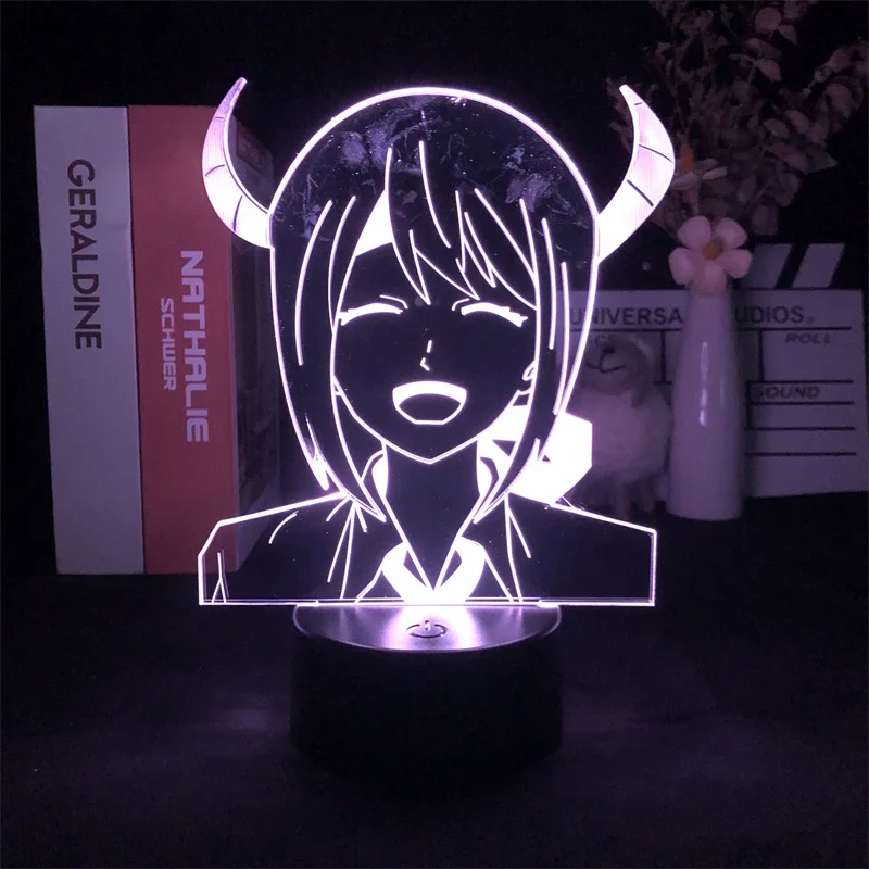 

3D Night Light Love Tyrant Hiyama Akane Japanese Anime Manga for Bedroom Decor Cute Birthday Color Gift LED Lamp Kid Present