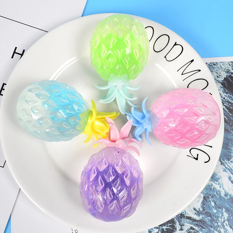 Cheap Water Ball Pineapple Relief Stress Balls Fidget Toys Squeeze Fruit Anti  Stress Decompression for Kids Antistress Children - AliExpress