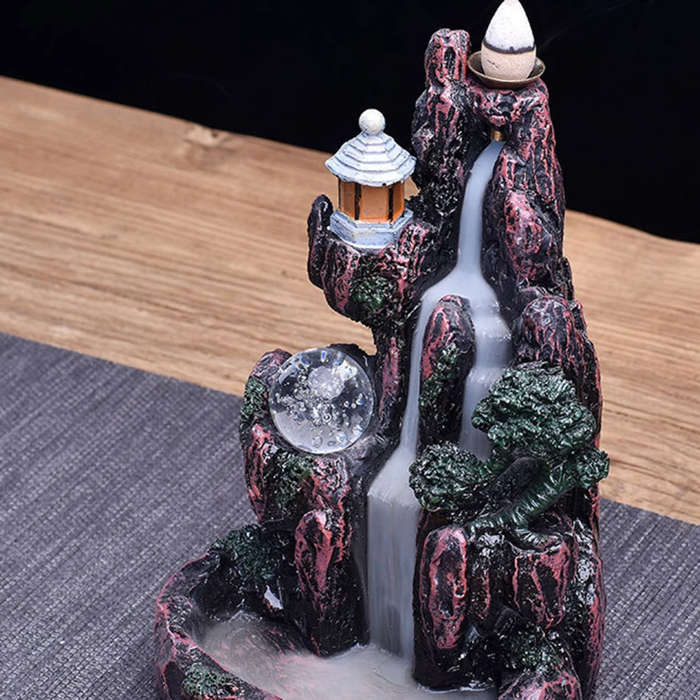 Backflow Censer Diffuser Backflow Incense Burners Holder Buddhist Zen Censer Medication Home Decor
