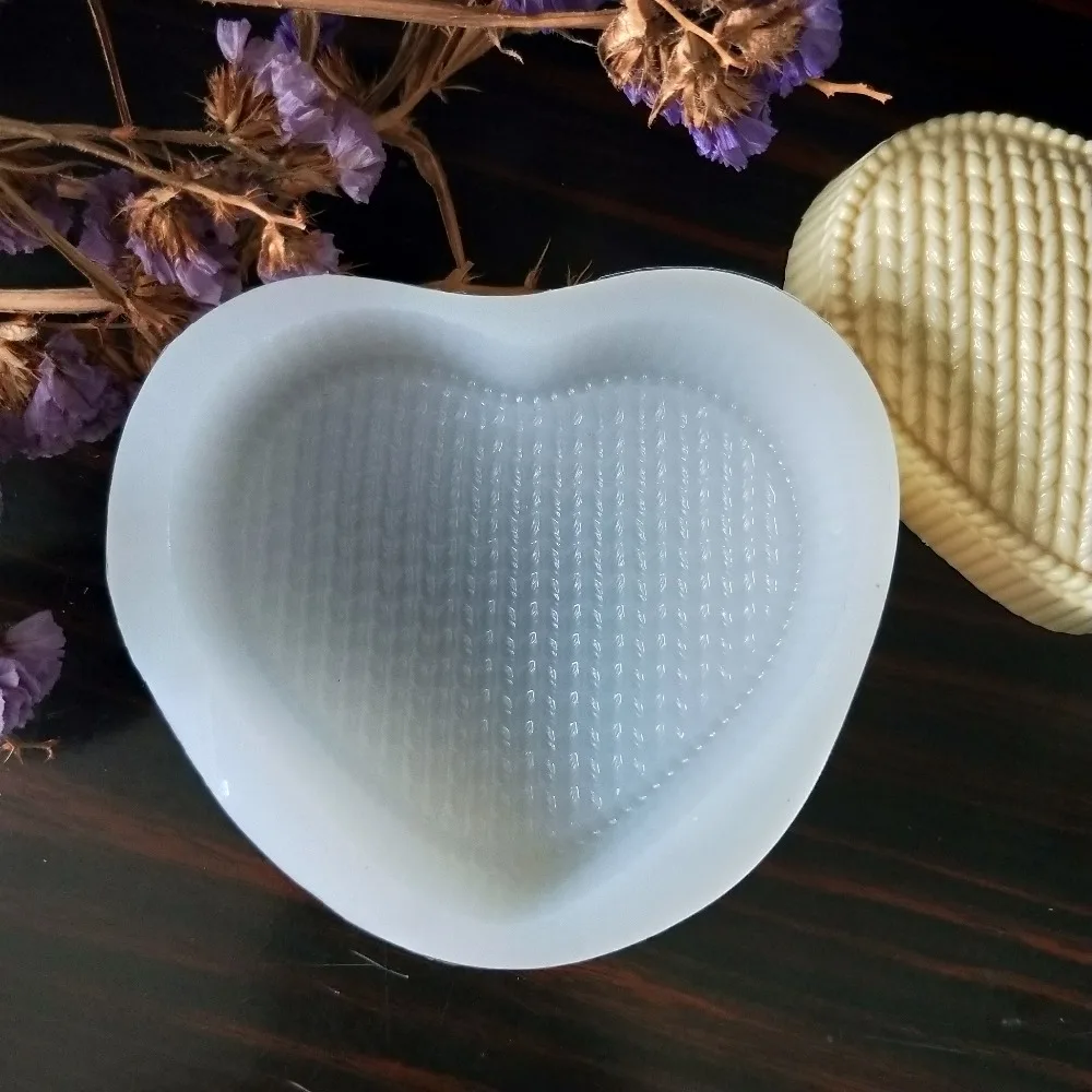 QT0208 przy силиконовые формы для мыла форма для выпечки свитер узор вязать сердце любовь глина Смола гипсовая шоколадная свеча M