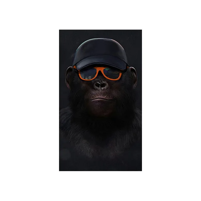 Canvas Poster 3 Monkeys Poster Cool Graffiti Street Art Canvas Painting Wall Art for Living Room Home Decor Posters and Prints JL288-2