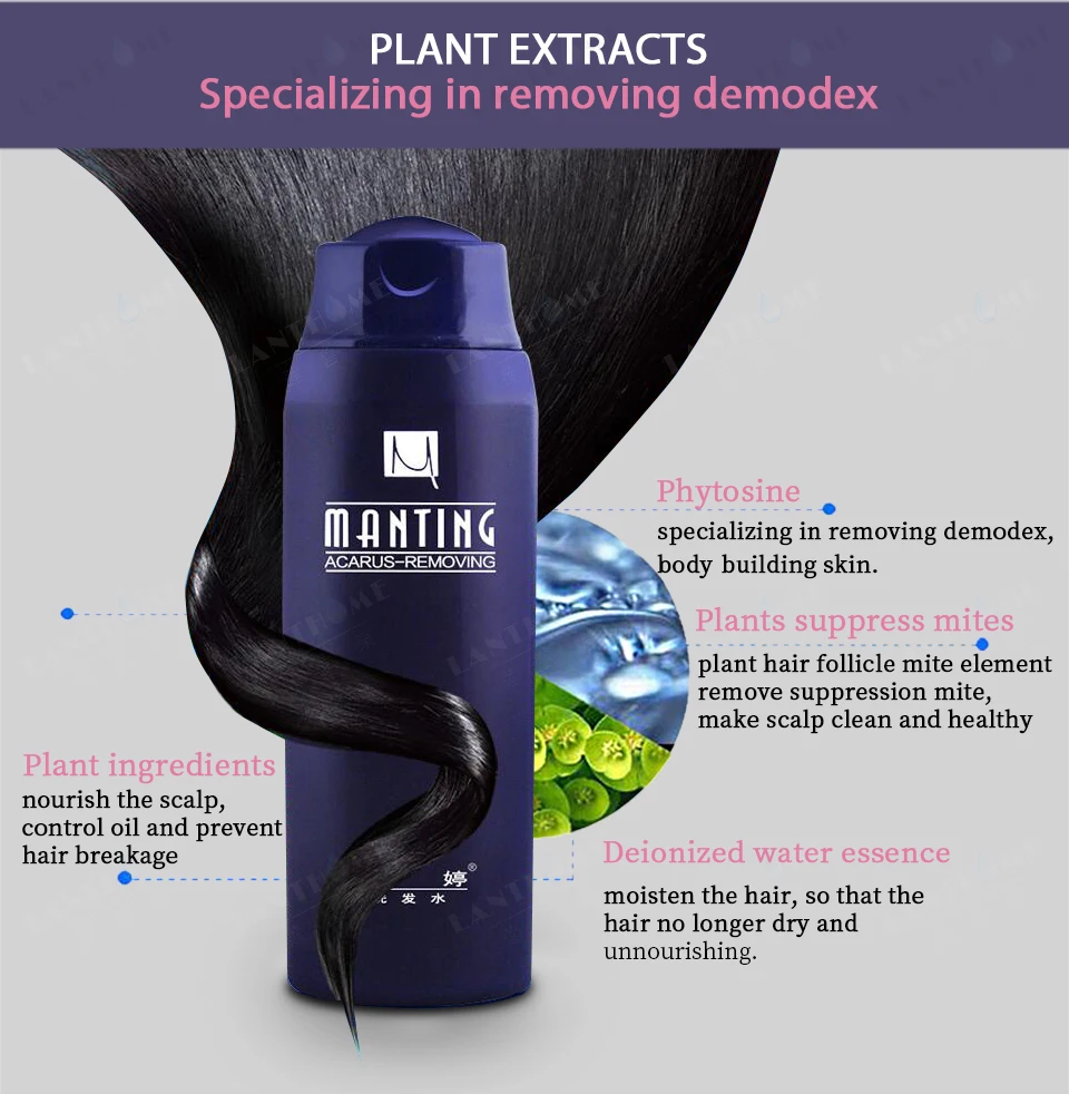 280ml ManTing Professional Shampoo Divide Mite Anti-Itching Anti Dandruff Suitable No Silicone Oil Control for All Hair Types
