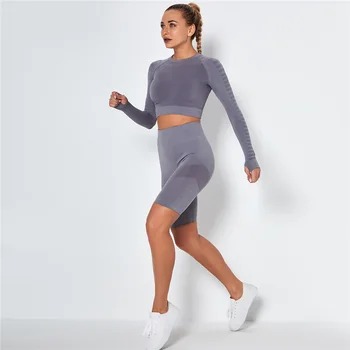 

Women Sportwear Yoga Set Seamless Suit High Waist Shorts Fitness Clothing Workout Clothes For Women Activewear Set Suit For Yoga