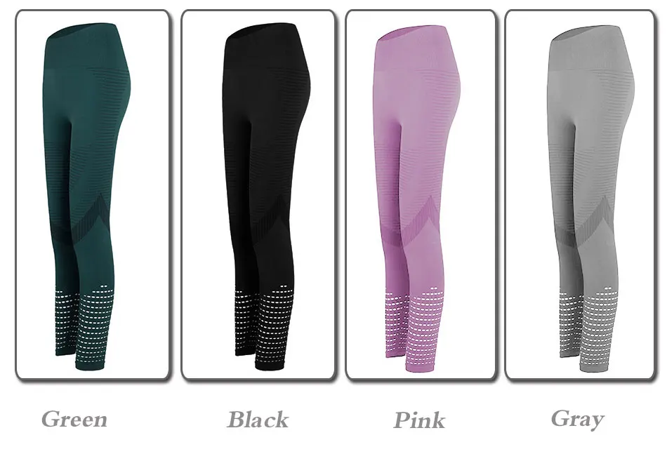 High Waist Fitness Gym Leggings Women Seamless Energy Tights Workout Running Activewear Yoga Pants Hollow Sport Trainning Wear