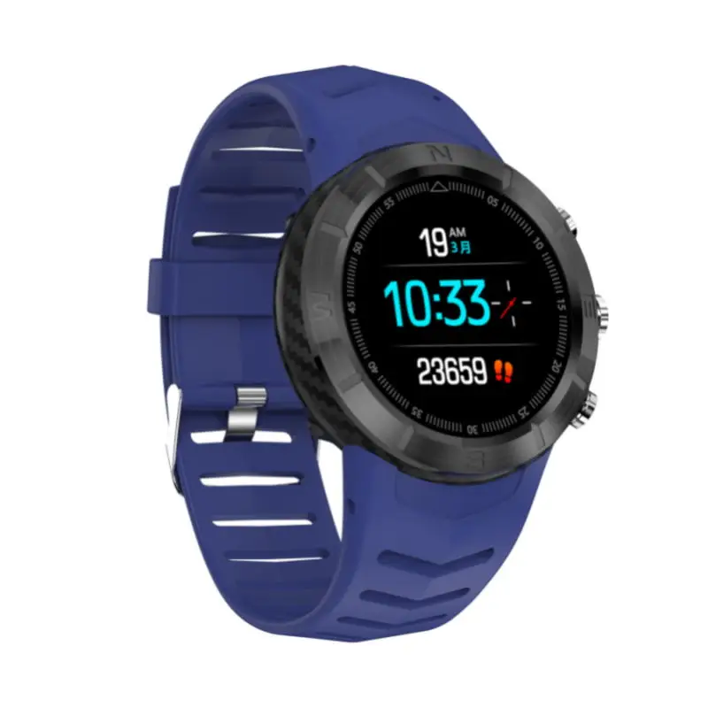 Black and Blue 696 DT08 круглый сенсорный экран спортивные Смарт часы мужские водонепроницаемые IP67 сердечного ритма кровяное давление умные часы с функцией мониторинга сна женщин - Цвет: Black and Blue
