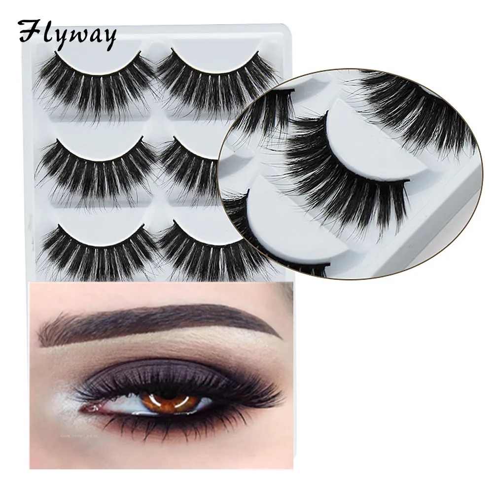 

NEW 5 pairs 100% Mink Eyelashes 3D Makeup False Eyelashes Best Sale In Amazon With High Quality