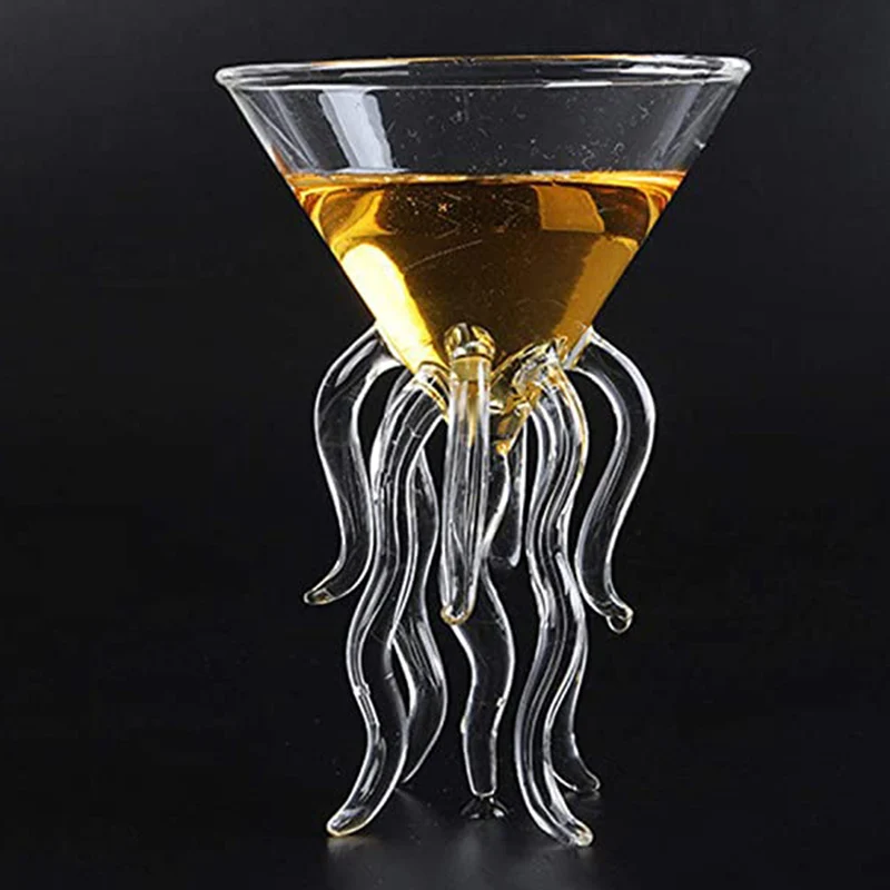 Креативный Осьминог Коктейльная чашка прозрачная Медузы стеклянная для сока