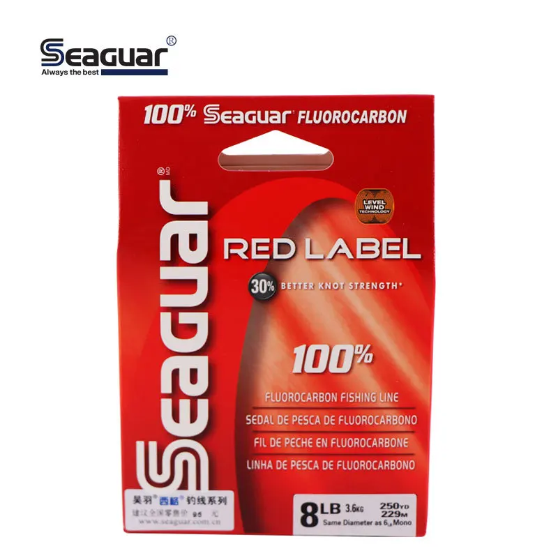 Seaguar Red Label фторуглеродная рыболовная леска 6LB 12LB тестовая для ловли карпа