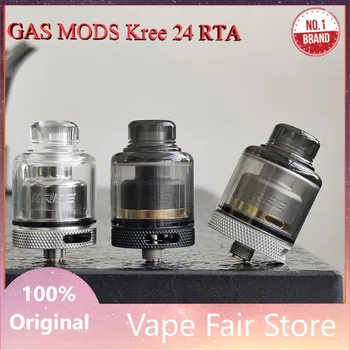 

Original GAS MODS Kree 24 RTA with 3.5ml Capacity & 24mm Diameter & Single Coil Building E-Cigarette Vape Atomizer vs Zeus X RTA