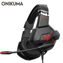 Игровая гарнитура ONIKUMA K11 casque PC игровая стереосистема Игровые наушники с микрофоном светодиодный свет для XBox One/ноутбука планшета