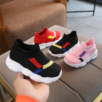

2020 Autumn and Winter Children's Breathable Soft Bottom Sneakers Men and Women Casual Socks Shoes Baby Toddler Shoes