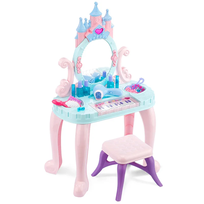 

Children's Dressing Table House Toy Princess Cosmetics Girl Birthday Gift 3-6 Years 7 Set