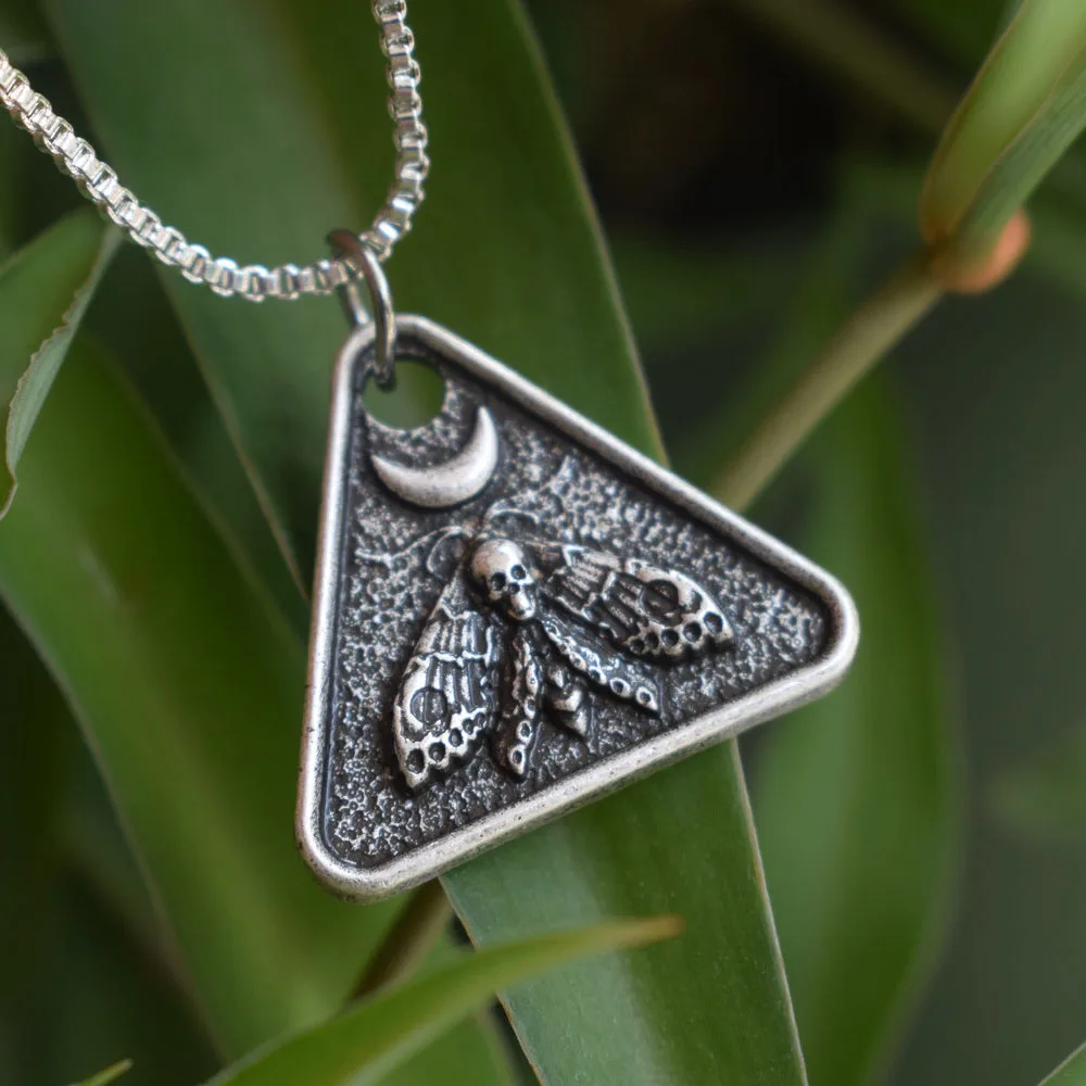 12 шт. wicca голова смерти Hawkmoth луна ожерелье "Мотылек" женский подарок амулет
