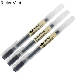 MUJI Juego de 3 bolígrafos de Gel, tinta de Color negro/azul/rojo, 0,38mm, 0,5mm, útiles escolares para oficina, Kawaii