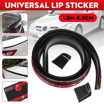 

1.5m Universal Rubber Car Rear Trunk Spoiler Strip Roof Tail Wing Spoiler Cover Trim Sticker Anti-scratch Protection
