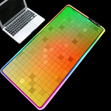 Mairuige Cool glowing USB color lighting LED RGB thick keyboard pad rubber non-slip colorful box PC computer notebook mouse pad