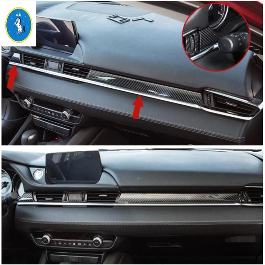 

Yimaautotrims Auto Accessory Dashboard Instrument Panel & Air AC Outlet Vent Frame Cover Trim Fit For Mazda 6 2019 2020 ABS