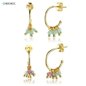 

Kikichicc 925 Sterling Silver 12mm Charms Beads Zircon Hoops Luxury Earring Round Women Fashion Piercing Crystal Jewels