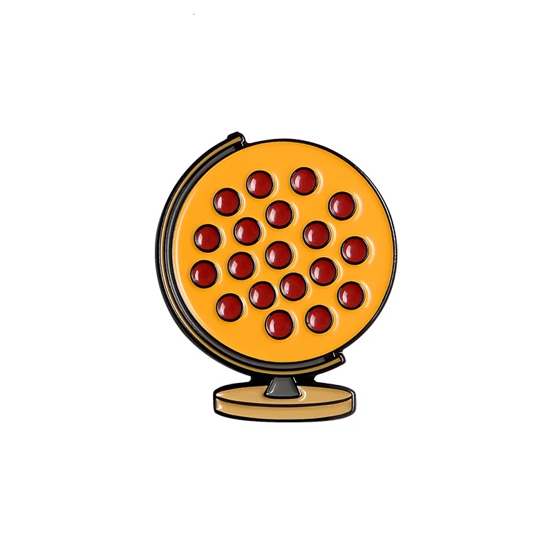 Мультяшный Глобус брошь в виде пиццы высокие золотые универсальные товары ковбой значок Прекрасные Броши для одежды аксессуары