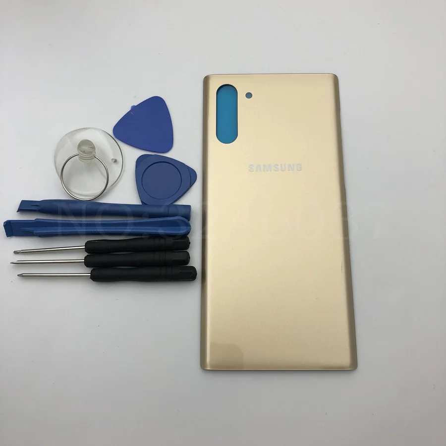 Note10 задняя панель Батарея стекло задняя дверь Крышка для samsung Galaxy Note 10 N970 клей наклейки+ Инструменты