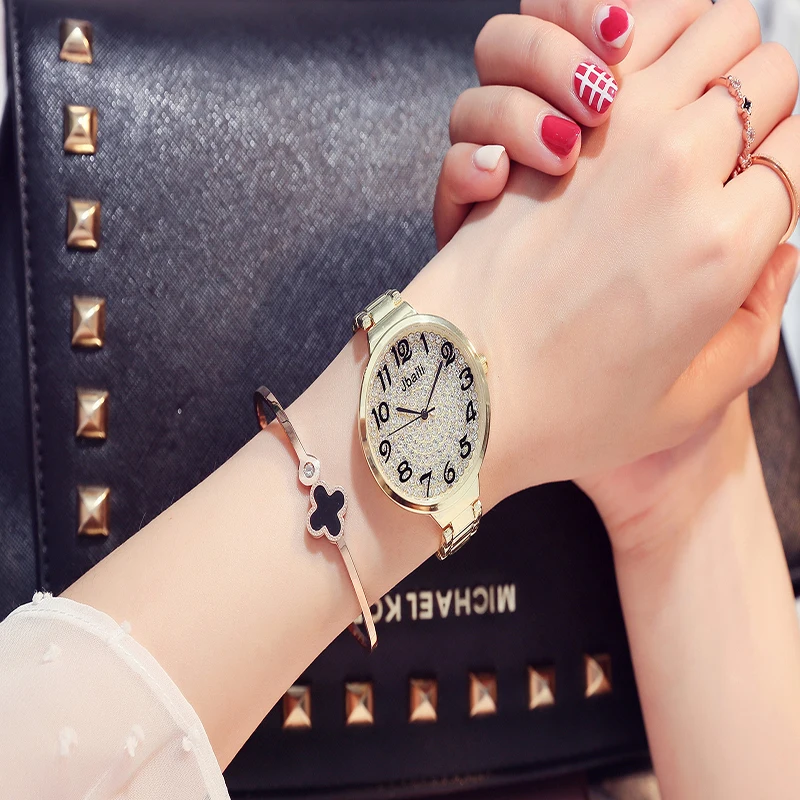 Women Luxury Wrist Watches Ladies Fashion Big Numerals Diamond Dial Girl Casual Party Quartz Clock Reloj Mujer Marcas Famosa