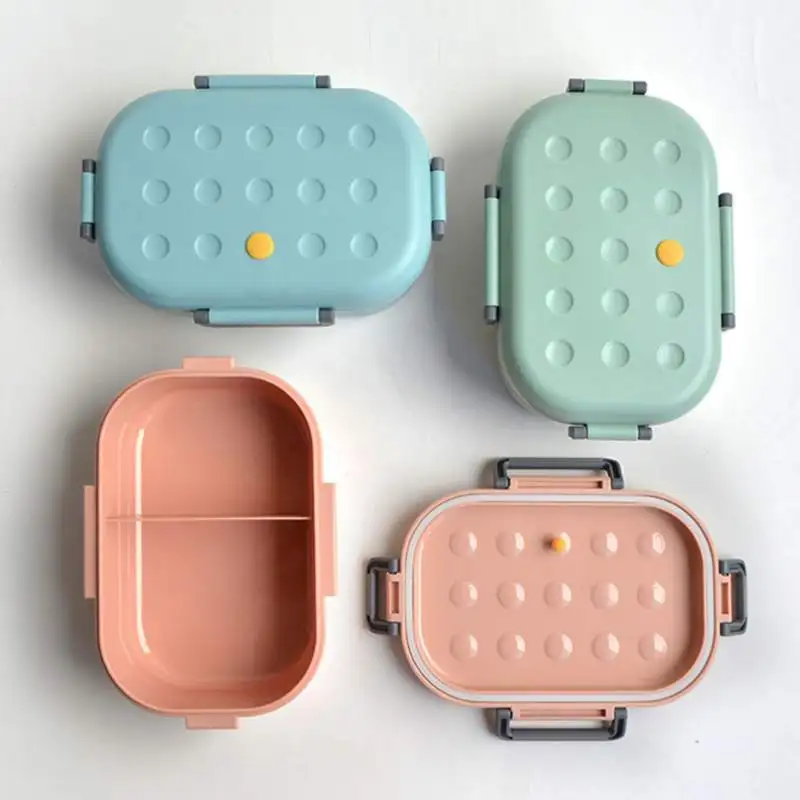 

Microwave Double Layer Lunch BoxLeakproof Salad Bento Box BPA Free Portable Container Box for Kids Workers Student