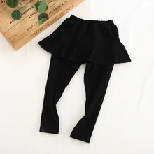 Новая стильная юбка для маленьких девочек на весну и осень детские штаны из двух предметов плиссированная юбка принцессы для девочек детские штаны