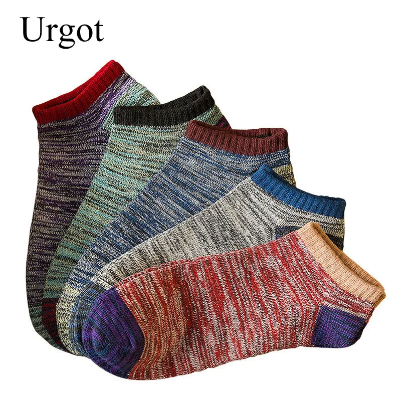 Urgot 10 шт. = 5 пар новинка 2020 мужские короткие носки Ретро стиль Национальный