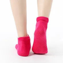 Женские хлопковые носки для йоги Пилатес танцевальные нескользящие спортивные дышащие носки антифрикционные круглые посылка велосипедные спортивные носки