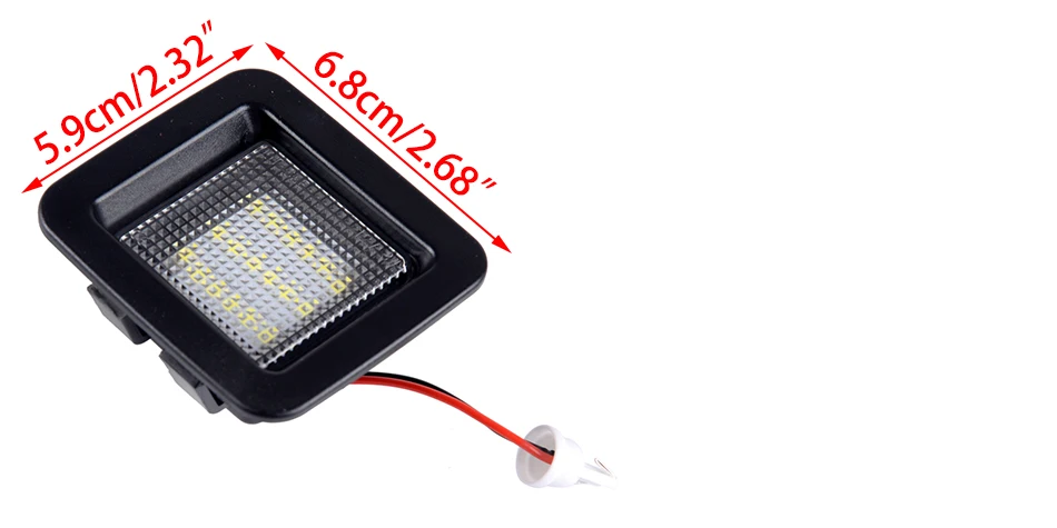 DWCX 2 шт. 3W 12V Высокая Мощность дыма номерной знак светодиодный светильник 6500K подходит для Ford F150