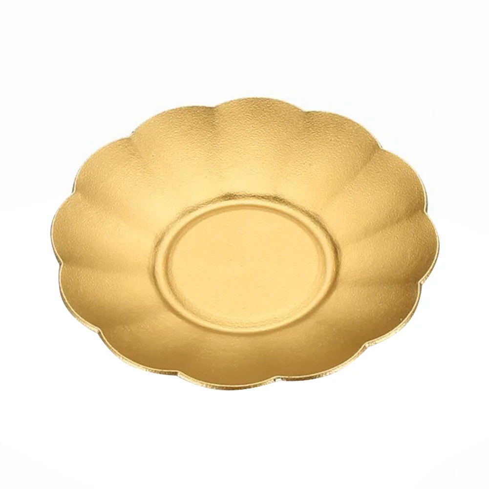 

Hard Tea Coaster Hygienic Smooth Cup Holder Easy Clean Thick Accessories Decorative Round Shape Frosted Vintage Style Aluminum
