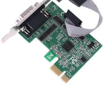 

PCIe Dual Serial Expansion Card Chip AX99100 2 Port Industrial DB9 COM RS232