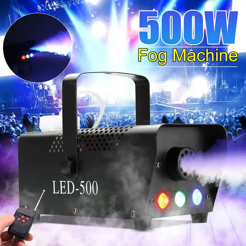 

Lighting Effect Light|&Wireless Smoke Fog Machine 500W 110V-230V Disco Christmas Party Colorful Light Fog Machine