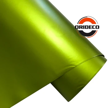 

50cm*100/150/200/300/500cm Lemon Green Matte Metallic Car Vinyl With Air Channels Satin Metallic Red Car Film Decoration
