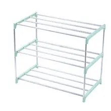 Simple Multi Layer Shoe Rack Stainless Steel Easy Assemble Storage Shelf Shoe Cabinet