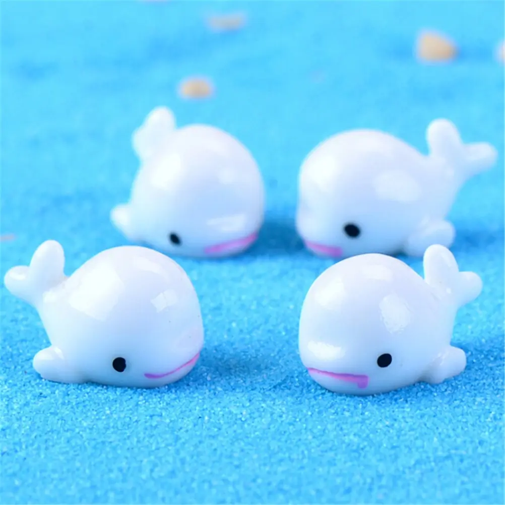 Lovely 5Pcs DIY Mini Dolphin Ornaments Potted Plant Home Garden Dollhouse Decor 4*4.5 cm