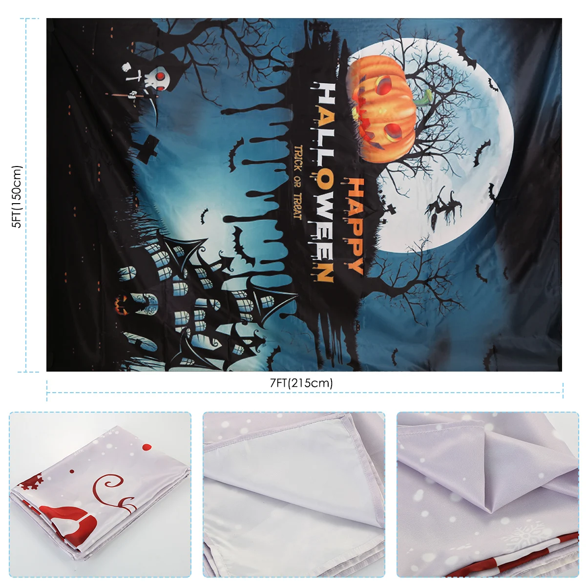 С надписью Happy Halloween 7ftx5ft фестиваль вечерние фото съемки реквизит фотография для фона для семейного портрета и т. д