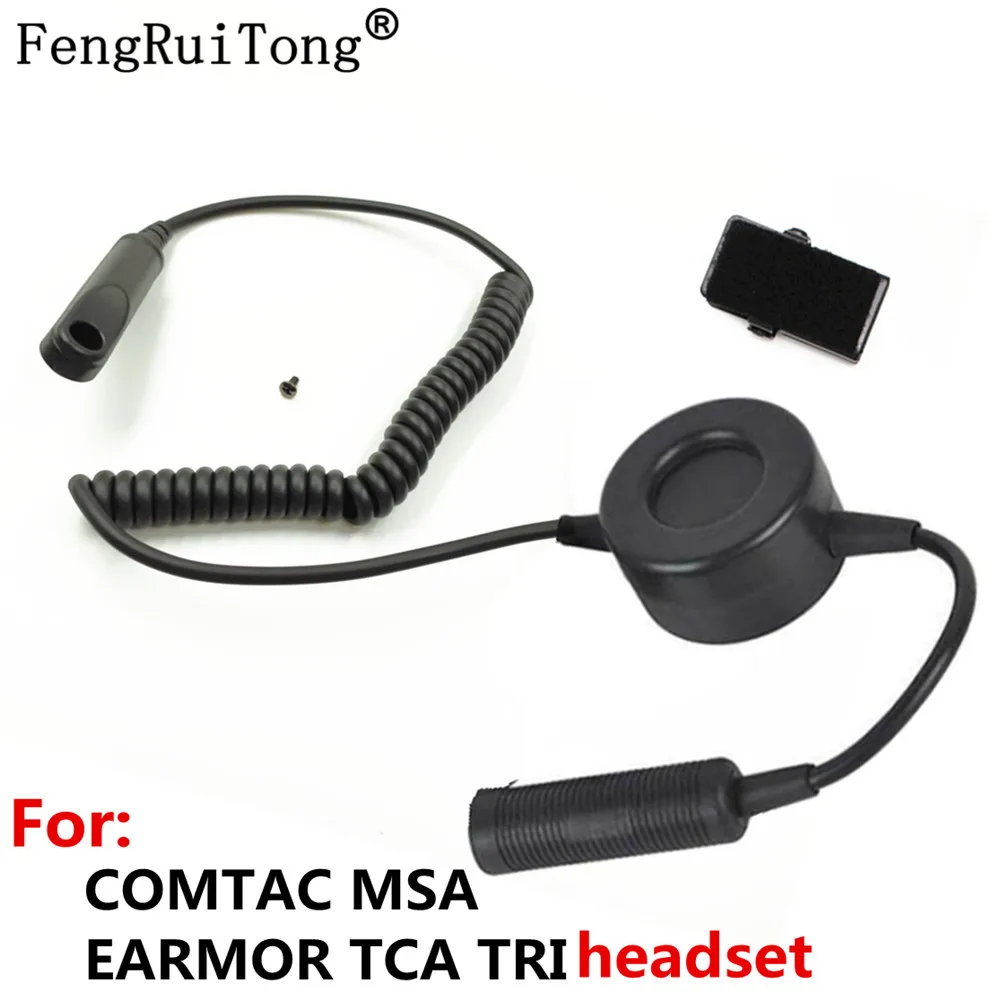 Tactical Great circle PTT Headset Accessory For COMTAC MSA EARMOR TCA TRI Headphones for BAOFENG UV-XR A58 UV9R UV-9R Plus Radio