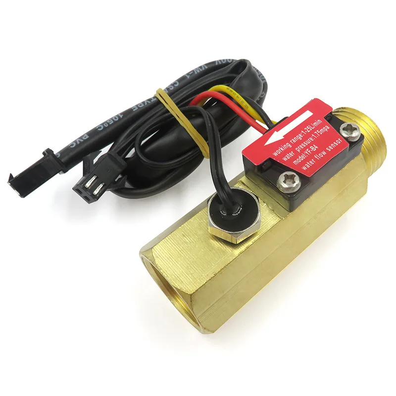 Pulso Medidor de Fluxo da Turbina Dc5 18 18v com Detecção de Temperatura Sensor de Fluxo de Água Dn15 Bronze 1.75mpa Salão