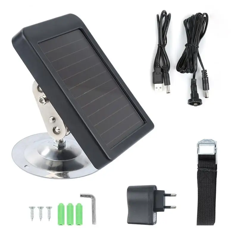 

Solar Panel Charger External Battery Powered Power Supply for 9V 12V Hunting Camera HC900 HC801 HC700 HC550 HC300